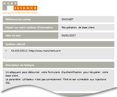 fiche type liste des vulnérabilités simulateur d'attaques informatiques