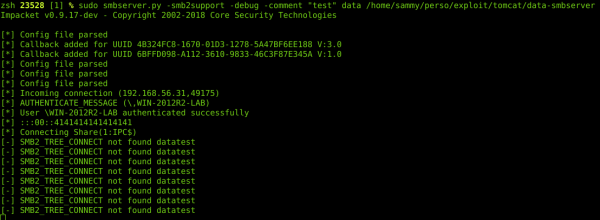 exploitation d'un tomcat host manager detection smbserver