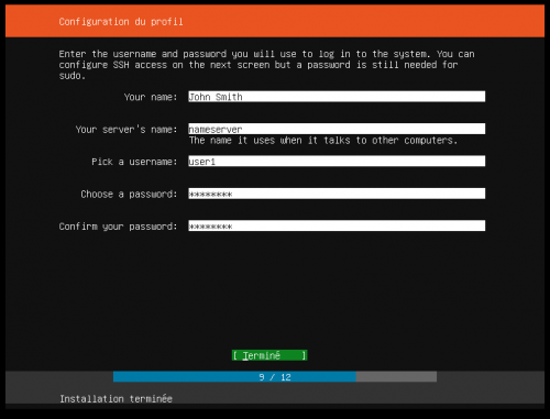 Configuration du profil utilisateur dans Ubuntu