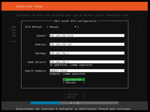 configurer les connections réseaux Ubuntu