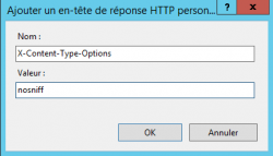step 2 : gestionnaire IIS add headers content type