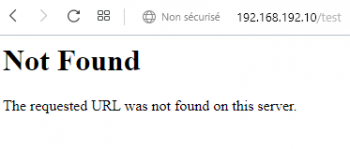 message Page not Found, sans fuite d'information