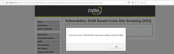 DOM-based XSS - injection d'un code JavaScript malveillant